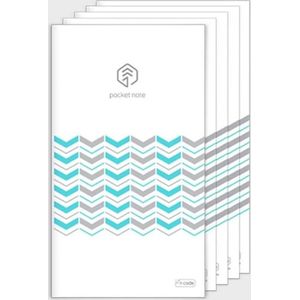 The N - Pocket Notebook - Ruitjespapier - 5 Stuks - 14,8 x 8,3 cm
