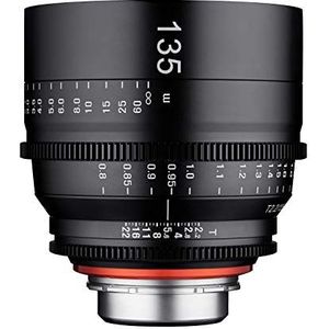 Samyang XEEN 135mm T2.2 FF CINE MFT (Micro Vier Derde, Volledig formaat, APS-C / DX), Objectief, Zwart