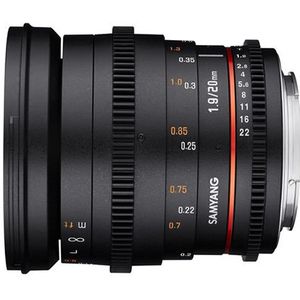 Samyang - 20mm T1.9 ED AS UMC - Camera Lens - Geschikt voor Sony A