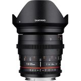 SAMYANG 13020T1.9M 20mm T1.9 VDSLR ED AS UMC Lens - Zwart - Handmatig Focusserend