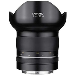 Samyang 8041 XP 14mm F2.4 Nikon F - handmatige ultragroothoeklens, 14 vaste brandpuntsafstand voor volledig formaat & APS-C camera's met F-aansluiting, ideaal voor architectuur en nachtopnames