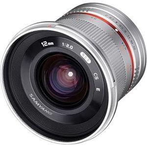 Samyang 12mm - F2.0 Ncs Cs - Prime lens - Geschikt voor Fujifilm X - Zilver
