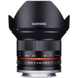 Samyang 12 mm F2.0 Canon M zwart - APS-C groothoek vaste brandpuntsafstand lens voor Canon M, handmatige focus, voor camera EOS M6 Mark II, EOS M50, EOS M200, EOS M100, EOS M10, EOS M6 II