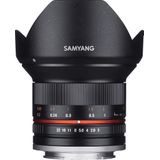 Samyang 12 mm F2.0 Canon M zwart - APS-C groothoek vaste brandpuntsafstand lens voor Canon M, handmatige focus, voor camera EOS M6 Mark II, EOS M50, EOS M200, EOS M100, EOS M10, EOS M6 II