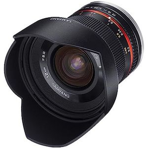 Samyang 12/2,0 Lens APS-C MFT handmatige focus fotoobjectief, groothoeklens zwart