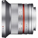 Samyang - 12 mm F2.0 - Groothoeklens - Zilver - Voor Micro Four Thirds