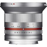 Samyang - 12 mm F2.0 - Groothoeklens - Zilver - Voor Micro Four Thirds