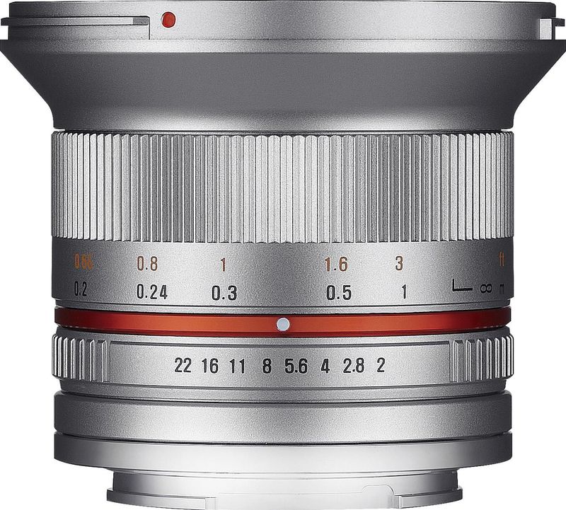 Samyang - 12 mm F2.0 - Groothoeklens - Zilver - Voor Micro Four Thirds