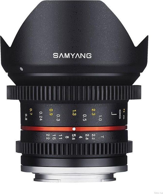 Samyang - 12mm T2.2 Cine Objectief - Zwart - Micro Vier Derde