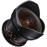Samyang 8/3,8 lens Fisheye II Video DSLR Canon EF handmatige focus videolens 0,8 tandwiel Gear, groothoeklens zwart