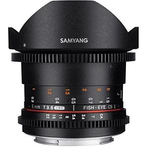 SAMYANG 13008T3.8N 8mm T3.8 VDSLR UMC Fish-Eye CS II objectief voor Nikon aansluiting, zwart