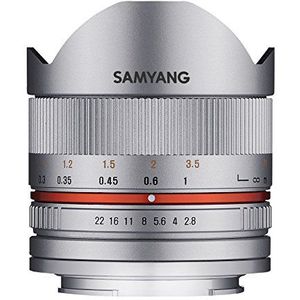 Samyang 8mm f/2.8 II - Sony E (Zilver) (Sony E, APS-C / DX), Objectief, Zilver