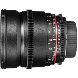 Samyang T2.2 ED AS UMC CS Nikon F MILC ultragroothoeklens (Nikon F, APS-C / DX), Objectief, Zwart