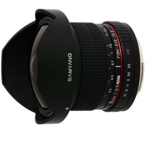 Samyang F1121903101 DSLR lens voor Nikon F Ae (vaste brandpuntsafstand 8 mm, diafragma f/3.5-22 UMC, visoog, CSII) zwart