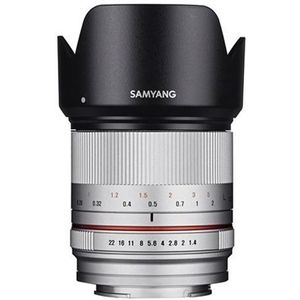 Samyang 21mm f/1.4 ED AS UMC CS Canon EF-M-mount objectief Zilver