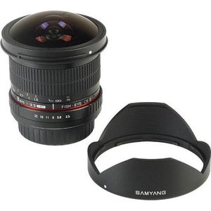 Samyang 7617 lens voor Minolta met vaste brandpuntsafstand 8 mm visoog, Ø 121 mm, zwart