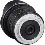 Samyang - V-DSLR 8mm T/3.8 UMC Fish-Eye CS II - Objectief - Zwart