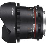 Samyang - V-DSLR 8mm T/3.8 UMC Fish-Eye CS II - Objectief - Zwart