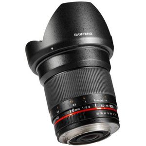 Samyang MF 16 mm F2.0 APS-C voor Sony E, professionele groothoeklens, 80° beeldhoek, hoogwaardige afbeeldingskwaliteit, handmatige scherpte en verblinding, 13 meervoudig gecoate lenzen