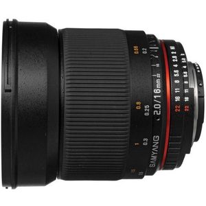 Samyang 16 mm F2.0 lens voor aansluiting Canon M