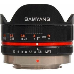 Samyang 7.5mm F3.5 UMC Fisheye - Prime Lens - Geschikt Voor Micro 4/3 - Zwart