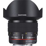 Samyang 14mm F2.8 Canon EF AE (Canon EF, Volledig formaat), Objectief, Zwart