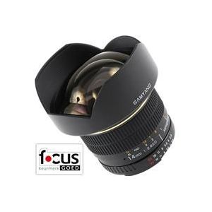 Samyang 14/2,8 Objektiv DSLR Nikon F AE manueller Fokus automatischer Blendenring Fotoobjektiv, Weitwinkelobjektiv schwarz