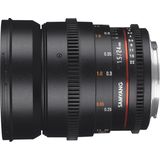 Samyang T1.5 VDSLR ED AS IF UMC II SLR brede lens, zwart, 24 mm