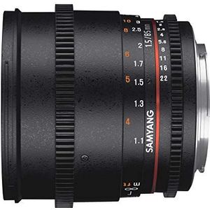 SAMYANG 13085T1.5P 85 mm T1.5 VDSLR AS IF UMC II lens voor aansluiting Pentax zwart