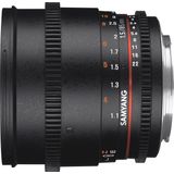 Samyang 85 mm T1.5 VDSLR AS IF UMC II SLR Zwart Lens (SLR, 9/7, 4ft, Fujifilm X, Handmatig, 3.3