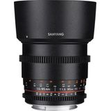 SAMYANG 13085T1.5F - Lens - Zwart - Handmatig Focusserend - 85mm T1.5