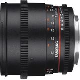 SAMYANG 13085T1.5F - Lens - Zwart - Handmatig Focusserend - 85mm T1.5