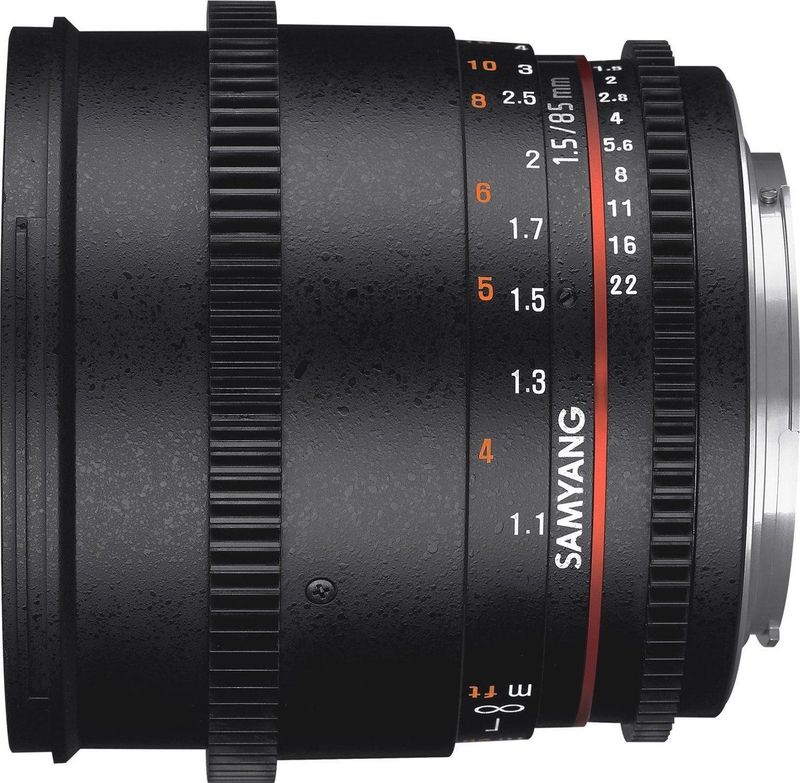 SAMYANG 13085T1.5F - Lens - Zwart - Handmatig Focusserend - 85mm T1.5