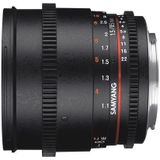 Samyang 85mm T1.5 VDSLR II Sony E-Mount (Sony E, Volledig formaat), Objectief, Zwart