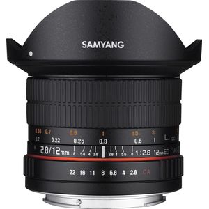 Samyang - Fisheye - DSLR - Zwart - 12mm F2.8 - Handmatige Scherpstelling