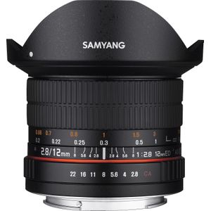 Samyang 12mm F2.8 Canon M (Canon EF-M, Volledig formaat), Objectief, Zwart