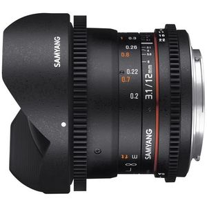 Samyang 12mm T3.1 VDSLR ED AS NCS fisheye Pentax K-mount objectief