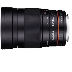 Samyang 7492 135 mm F2.0 voor Nikon F - volledig formaat en APS-C telelens vaste brandpuntsafstand voor Nikon F-camera's, handmatige focus, voor Nikon D6, D5, D780, D850, D3500, D5600, D7500, D500