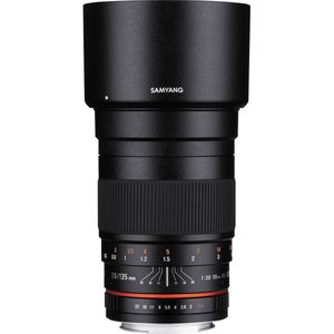 Samyang 135mm f/2 - f/22 ED UMC - Canon EF (Canon EF, Volledig formaat), Objectief, Zwart