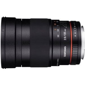 Samyang 135 mm F2.0 voor MFT - APS-C telelens vaste brandpuntsafstand voor MFT-camera's, handmatige focus, voor Olympus OM-D E-M10 Mark IV, E-M1 Mark III, Panasonic Lumix BGH1, DC-G110, DC-G91