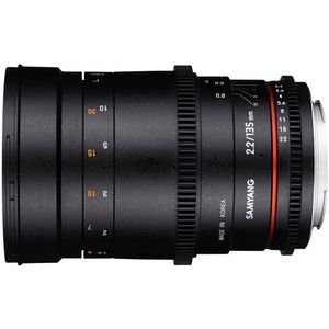 Samyang 135mm T2.2 VDSLR Canon M (Canon EF-M, Volledig formaat), Objectief, Zwart