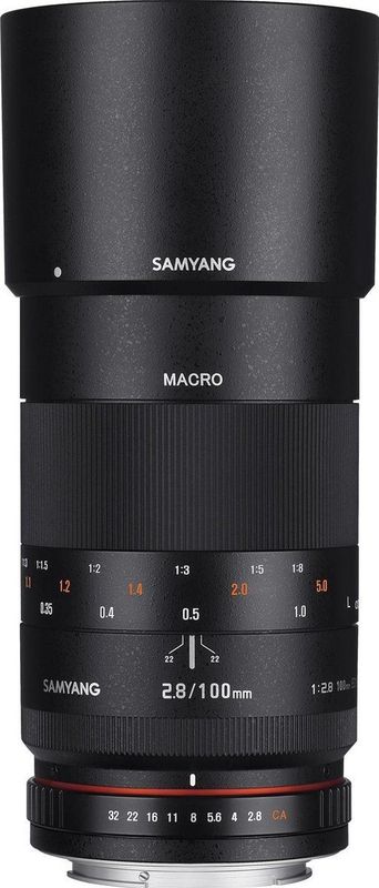 Samyang - 100 mm F2.8 Macro - Telelens - Voor Nikon F - Aluminium Behuizing