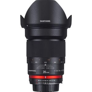 Samyang Nikon F AE 35/1.4 DSLR lens handmatige scherpstelling automatische openingsring fotolens groothoeklens zwart