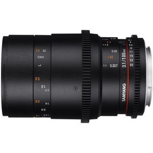 Samyang 100mm T3.1 VDSLR Canon EF (Canon EF, Volledig formaat), Objectief, Zwart