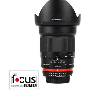 SAMYANG 35 mm F1.4 lens voor Olympus 4/3, zwart, Prime, Standaard, Multicoating, Micro Four Thirds