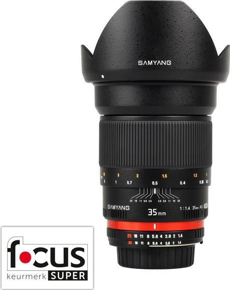 Samyang 35 mm F1.4 lens voor aansluiting Samsung NX