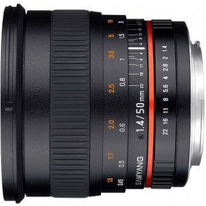 Samyang 50 mm F1.4 lens voor aansluiting Nikon AE