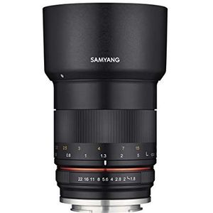 Samyang MF 85 mm F1.8 ED UMC CS MFT – handmatige lens met 85 mm vaste brandpuntsafstand voor MFT-aansluiting, beeldhoek 14,7°, 62 mm filterdraad, voor veel Panasonic en Olympus camera's, ideaal voor
