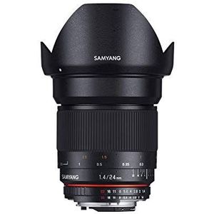 Samyang 24/1,4 objectief DSLR Sony E handmatige focus fotoolens, groothoeklens zwart