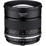 Samyang MF 85mm F1,4 MK2 MFT Portretlens handmatige focus vaste brandpuntsafstand MFT Mount, 2e generatie DC-GH5, DC-G91, Olympus OM-D E-M1 X, Olympus OM-D E-M5 Mark III, Olympus OM-D E-M1 Mark III